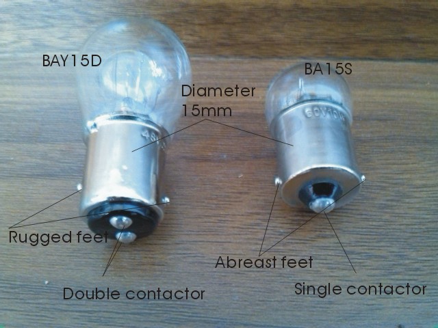 Forklift Lamp Backup light BA15S 60V 10W Lamp Bulb Single contacts/Abreast Feet