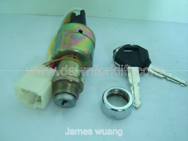 Forklift Key Switch 4 Wire 3 Position Metal Ignition Switch/Key Switch,On/Off Lock Switch 