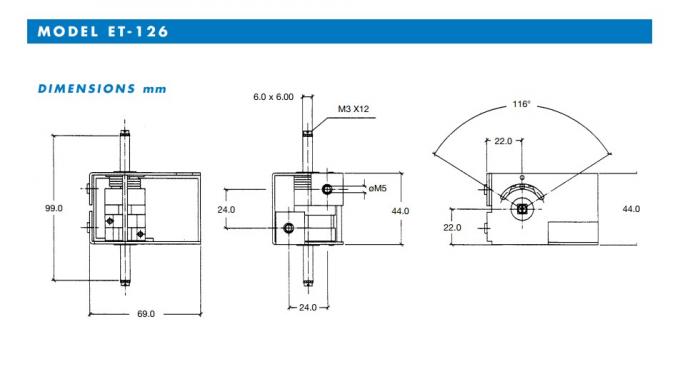 JGmotorfi Elektronischer Drossel Für Curtis Gabelstapler ET-126 - 24-48V
